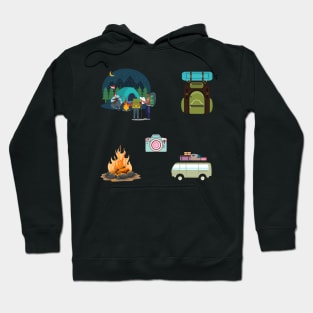 Camping sticker pack Hoodie